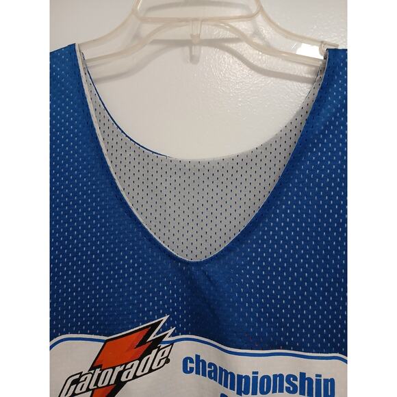 Vntg Gatorade Jr. NBA Championship Series Mesh Tank Top Mens XL Blue Reversible - Picture 6 of 15